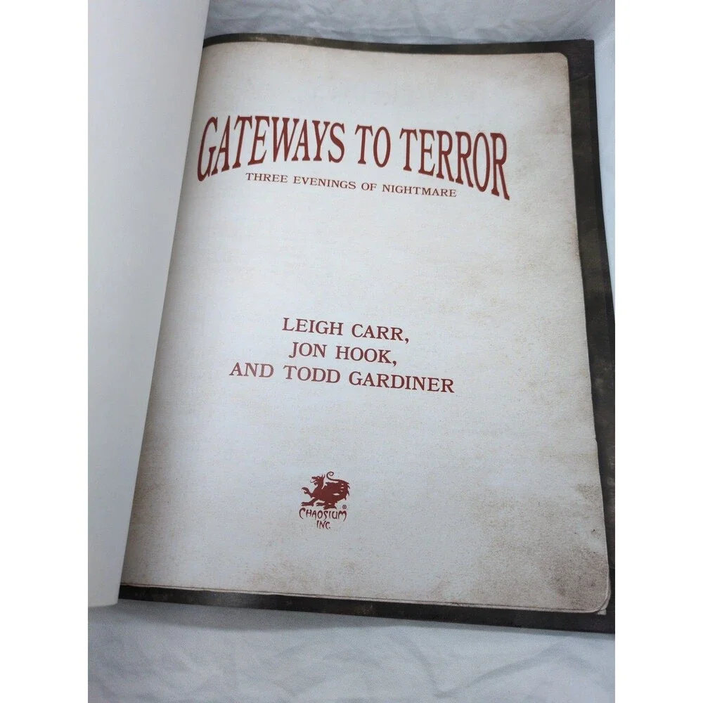 Call Of Cthulhu Gateways To Terror Three Evenings Of Nightmare RPG Sourcebook
